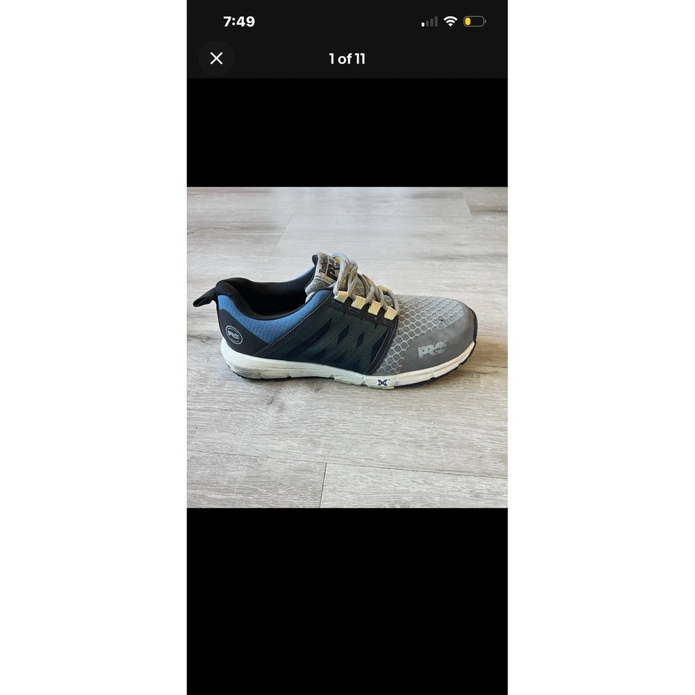 Timberland PRO ReBOTL Womens Work Shoes Size 7 Gray Blue Safety Sneakers